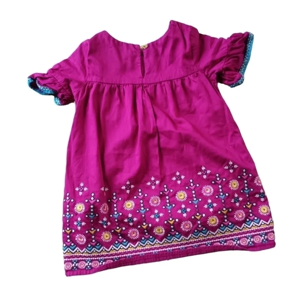 OshKosh B’Gosh Dress Bell Sleeves Embellished Youth Girl's Festival